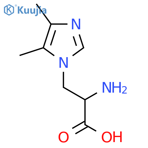 2-amino-3-(4,5-dimethyl-1H-imidazol-1-yl)propanoic acid structure
