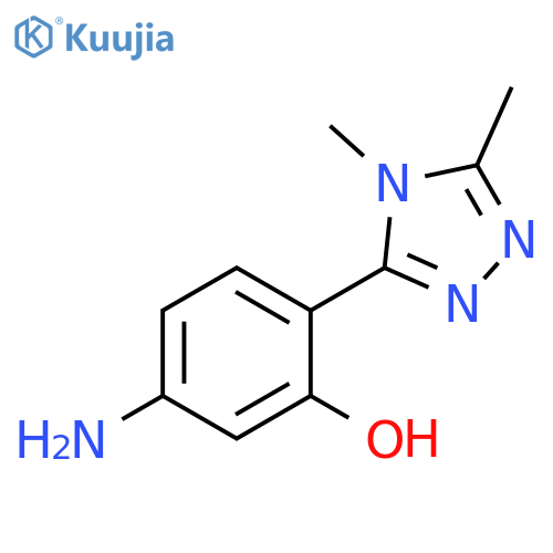 5-amino-2-(dimethyl-4H-1,2,4-triazol-3-yl)phenol structure