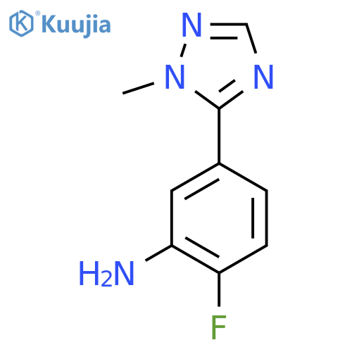 2-fluoro-5-(1-methyl-1H-1,2,4-triazol-5-yl)aniline structure