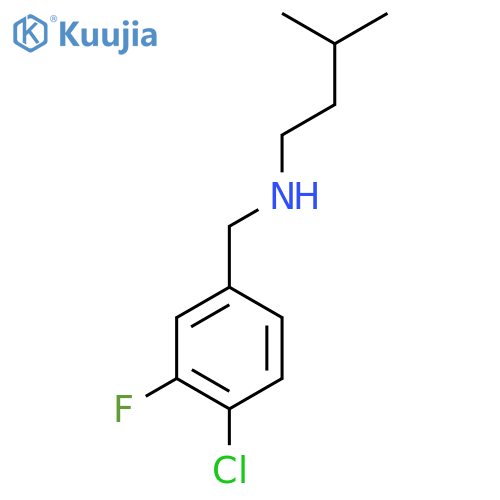 (4-chloro-3-fluorophenyl)methyl(3-methylbutyl)amine structure