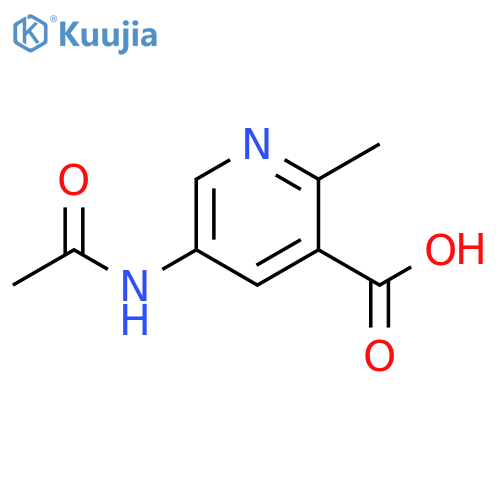 5-ACETAMIDO-2-METHYLPYRIDINE-3-CARBOXYLIC ACID structure