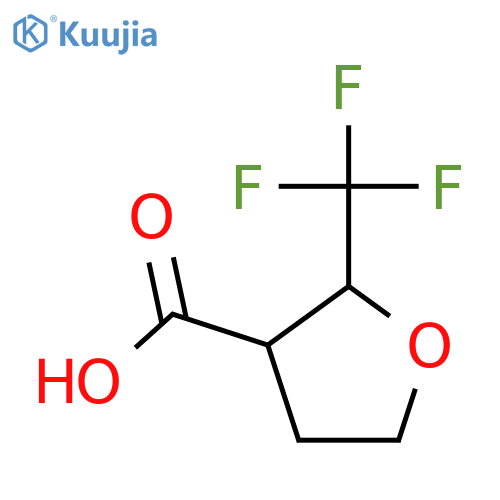 2-(trifluoromethyl)oxolane-3-carboxylic acid, Mixture of diastereomers structure