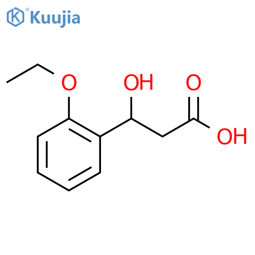 3-(2-ethoxyphenyl)-3-hydroxypropanoic acid structure