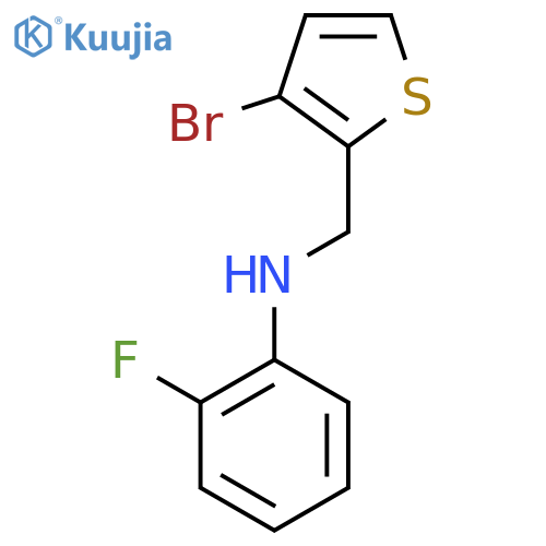 N-(3-bromothiophen-2-yl)methyl-2-fluoroaniline structure