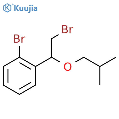 1-bromo-2-2-bromo-1-(2-methylpropoxy)ethylbenzene structure