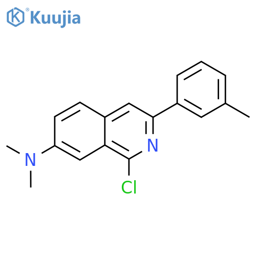 1-chloro-N,N-dimethyl-3-m-tolylisoquinolin-7-amine structure