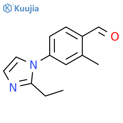 4-(2-ethyl-1H-imidazol-1-yl)-2-methylbenzaldehyde structure