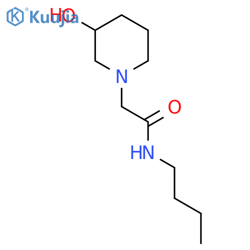 N-Butyl-2-(3-hydroxypiperidin-1-yl)acetamide structure