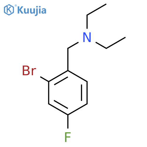 N-(2-Bromo-4-fluorobenzyl)-N-ethylethanamine structure