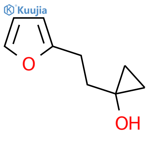 1-2-(furan-2-yl)ethylcyclopropan-1-ol structure