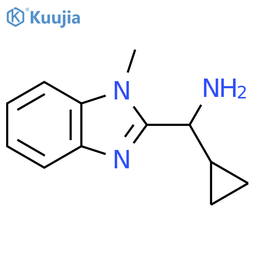 C-Cyclopropyl-C-(1-methyl-1H-benzoimidazol-2-yl)-methylamine structure