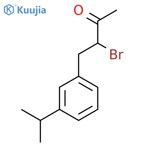 3-Bromo-4-(3-propan-2-ylphenyl)butan-2-one structure