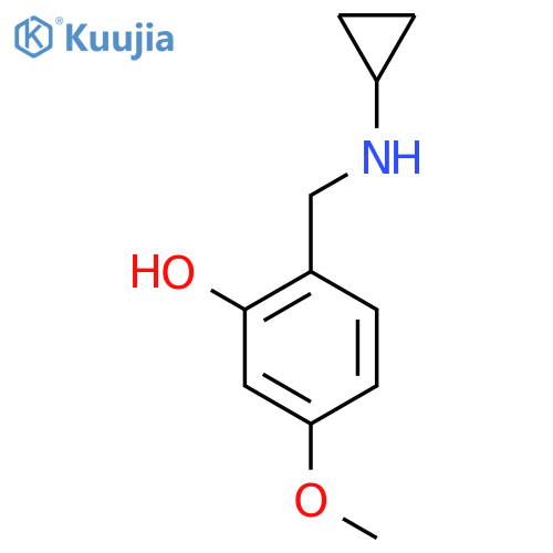 2-(cyclopropylamino)methyl-5-methoxyphenol structure