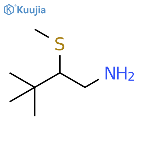 3,3-dimethyl-2-(methylsulfanyl)butan-1-amine structure