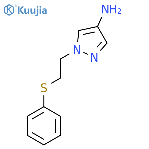 1-(2-(Phenylthio)ethyl)-1h-pyrazol-4-amine structure