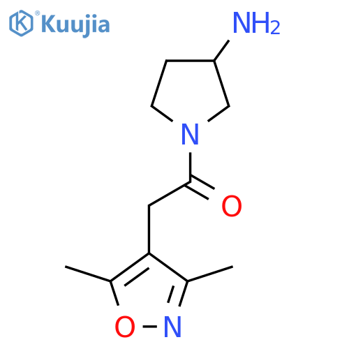 1-(3-Aminopyrrolidin-1-yl)-2-(3,5-dimethylisoxazol-4-yl)ethan-1-one structure
