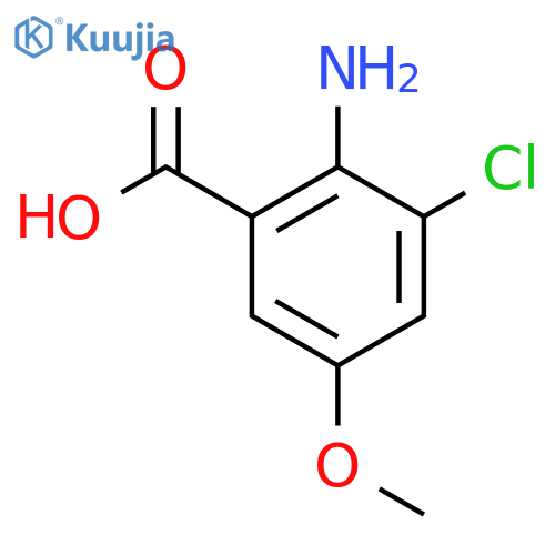 2-amino-3-chloro-5-methoxybenzoic acid structure