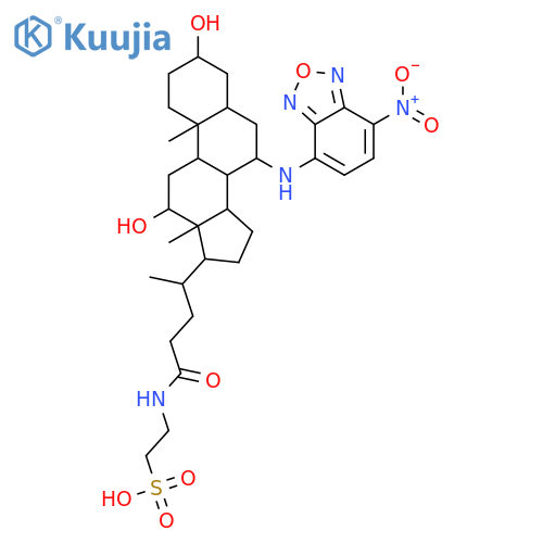 Ethanesulfonic acid,2-[[(3a,5b,7b,12a)-3,12-dihydroxy-7-[(7-nitro-2,1,3-benzoxadiazol-4-yl)amino]-24-oxocholan-24-yl]amino]-(9CI) structure