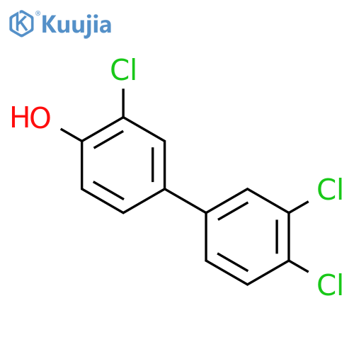 [1,1'-Biphenyl]-4-ol,3,3',4'-trichloro- structure