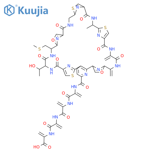 Alanine,L-threonyl-2-[1-amino-2-(methylthio)ethyl]-4-oxazolecarbonyl-2-(aminomethyl)-4-thiazolecarbonyl-2-(1-aminoethyl)-4-thiazolecarbonyl-2,3-didehydroalanyl-6-[2-(1-aminoethenyl)-4-oxazolyl]-5-(4-carboxy-2-thiazolyl)-2-pyridinecarbonyl-2,3-didehydroalanyl-2,3-didehydroalanyl-2,3-didehydroalanyl-2,3-didehydro-,(6&reg;1)-lactam (9CI) structure