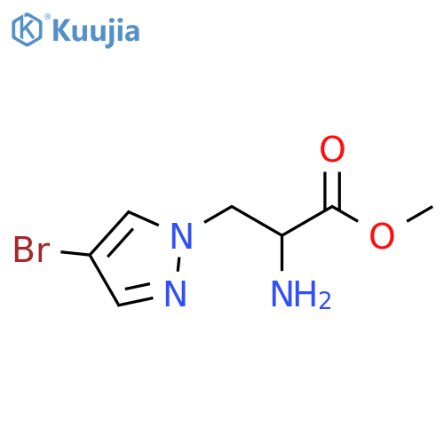 methyl 2-amino-3-(4-bromo-1H-pyrazol-1-yl)propanoate structure