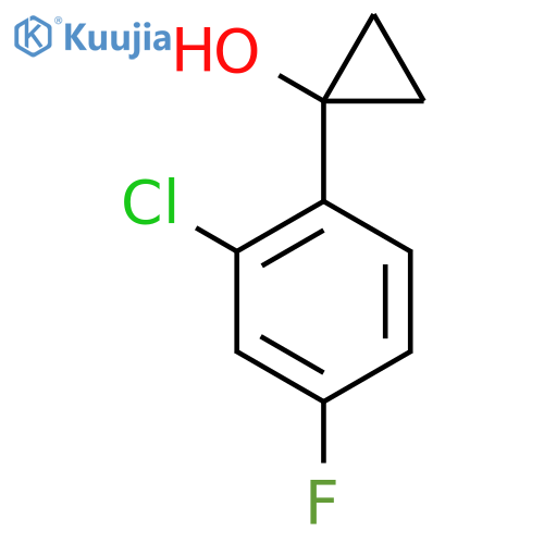 1-(2-chloro-4-fluorophenyl)cyclopropan-1-ol structure