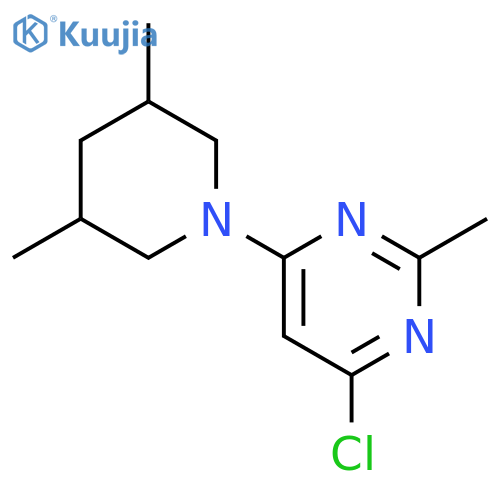 4-chloro-6-(3,5-dimethylpiperidin-1-yl)-2-methylpyrimidine structure