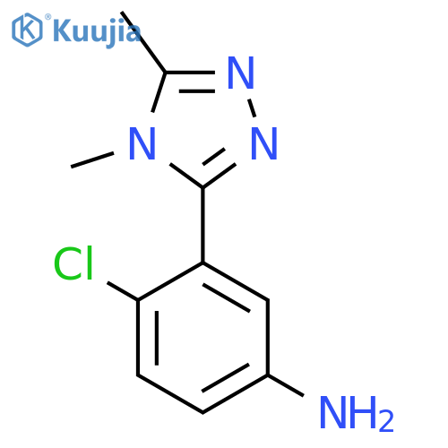 4-chloro-3-(dimethyl-4H-1,2,4-triazol-3-yl)aniline structure