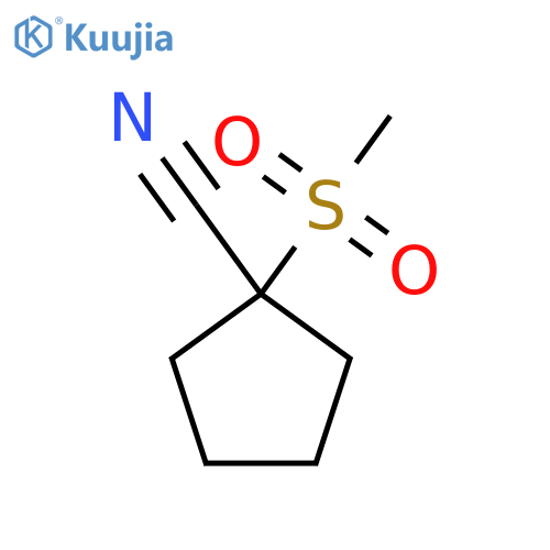 1-methanesulfonylcyclopentane-1-carbonitrile structure