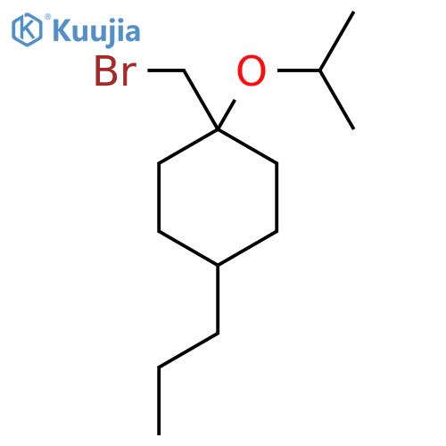 1-(bromomethyl)-1-(propan-2-yloxy)-4-propylcyclohexane structure