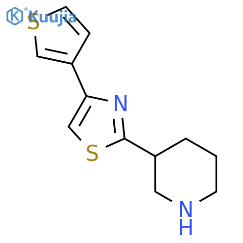 2-(Piperidin-3-yl)-4-(thiophen-3-yl)thiazole structure