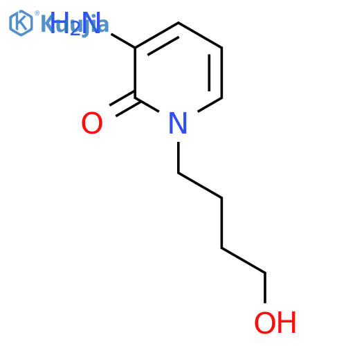 3-amino-1-(4-hydroxybutyl)-1,2-dihydropyridin-2-one structure