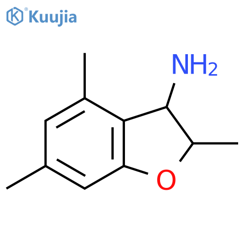 2,4,6-Trimethyl-2,3-dihydro-1-benzofuran-3-amine structure