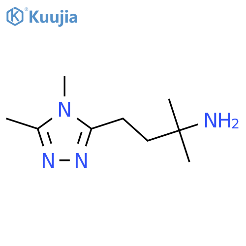 4-(dimethyl-4H-1,2,4-triazol-3-yl)-2-methylbutan-2-amine structure