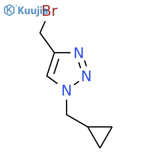 4-(bromomethyl)-1-(cyclopropylmethyl)-1H-1,2,3-triazole structure