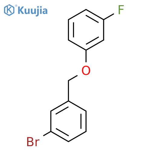 1-bromo-3-[(3-fluorophenoxy)methyl]benzene structure