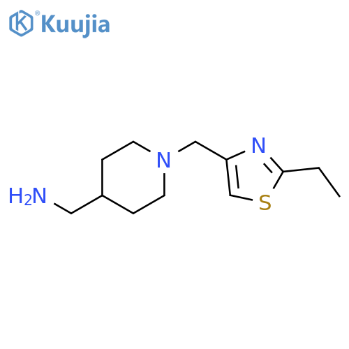 {1-(2-ethyl-1,3-thiazol-4-yl)methylpiperidin-4-yl}methanamine structure