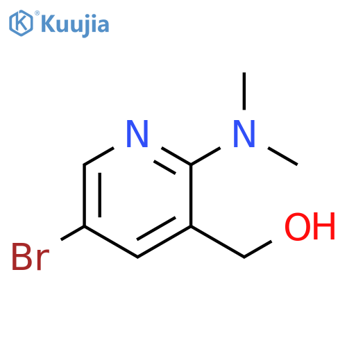 5-bromo-2-(dimethylamino)pyridin-3-yl]methanol structure