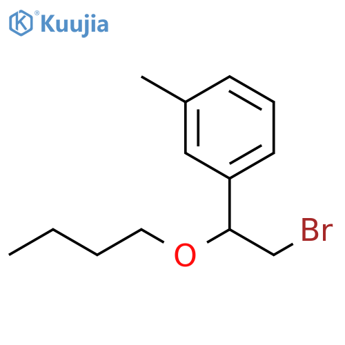 1-(2-bromo-1-butoxyethyl)-3-methylbenzene structure