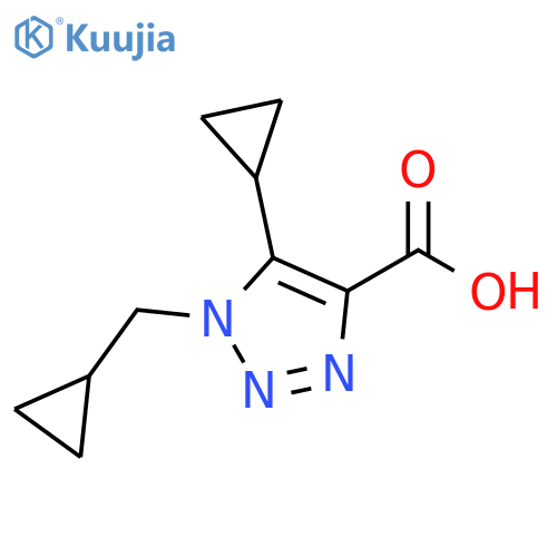 5-cyclopropyl-1-(cyclopropylmethyl)-1H-1,2,3-triazole-4-carboxylic acid structure