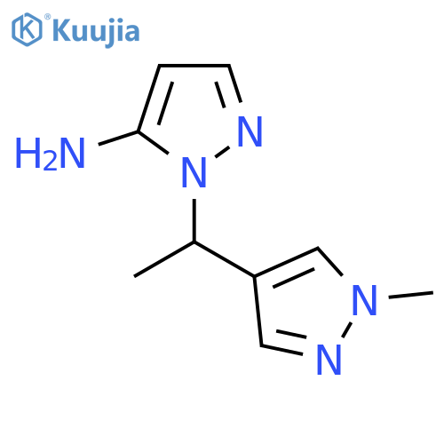 1-1-(1-Methyl-1H-pyrazol-4-yl)ethyl-1H-pyrazol-5-amine structure