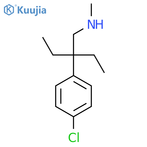 [2-(4-Chlorophenyl)-2-ethylbutyl](methyl)amine structure