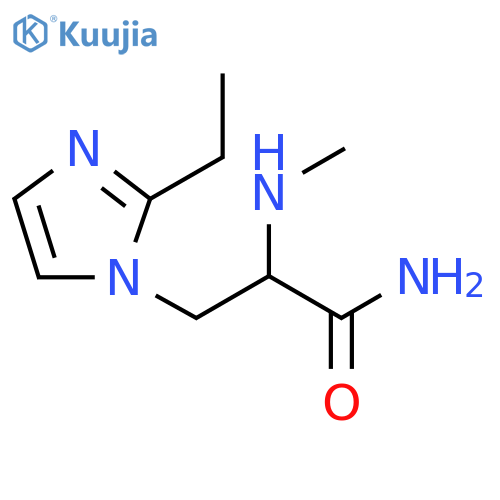 3-(2-ethyl-1H-imidazol-1-yl)-2-(methylamino)propanamide structure