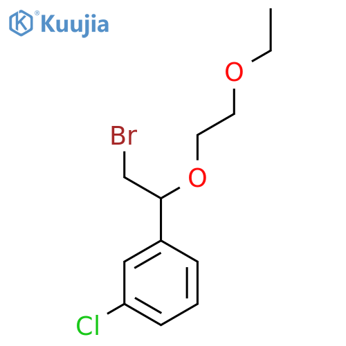 1-2-bromo-1-(2-ethoxyethoxy)ethyl-3-chlorobenzene structure