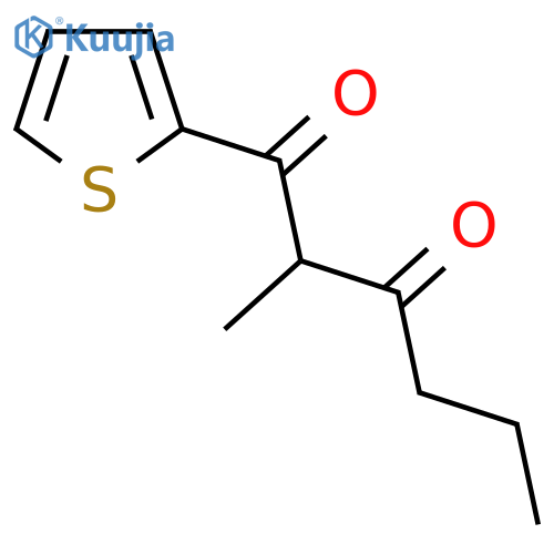 2-methyl-1-(thiophen-2-yl)hexane-1,3-dione structure