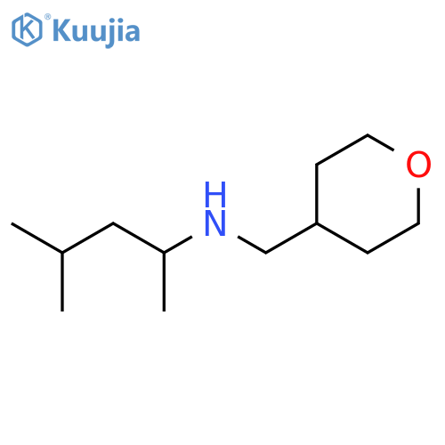 (4-methylpentan-2-yl)[(oxan-4-yl)methyl]amine structure