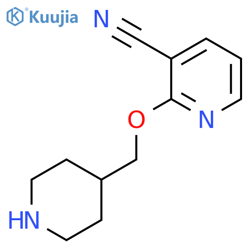2-(Piperidin-4-ylmethoxy)nicotinonitrile structure