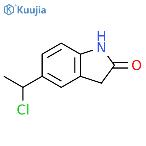 2H-Indol-2-one, 5-(1-chloroethyl)-1,3-dihydro- structure