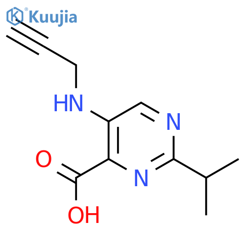 5-(prop-2-yn-1-yl)amino-2-(propan-2-yl)pyrimidine-4-carboxylic acid structure