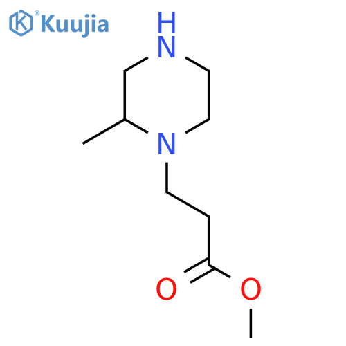 methyl 3-(2-methylpiperazin-1-yl)propanoate structure
